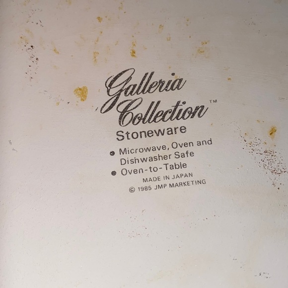 Vintage Galleria Collection Stoneware Quiche Plate 10” NEW Floral design - Picture 3 of 5